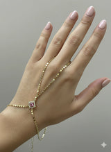 VIP Pink Sequin Hand Chain Bracelet