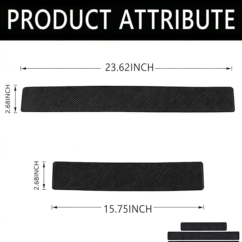 Carbon Car Door Sills Protector, Car Door Threshold Protection, Automotive Door Entry Guard 4 Pcs Universal Rubber Scratch Resistant Exterior Accessories