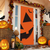 Halloween Pumpkin Door Covers Halloween Door Decorations Halloween Door Banner Halloween Decorations for Front Door Halloween Porch Sign for Halloween Party Decorations