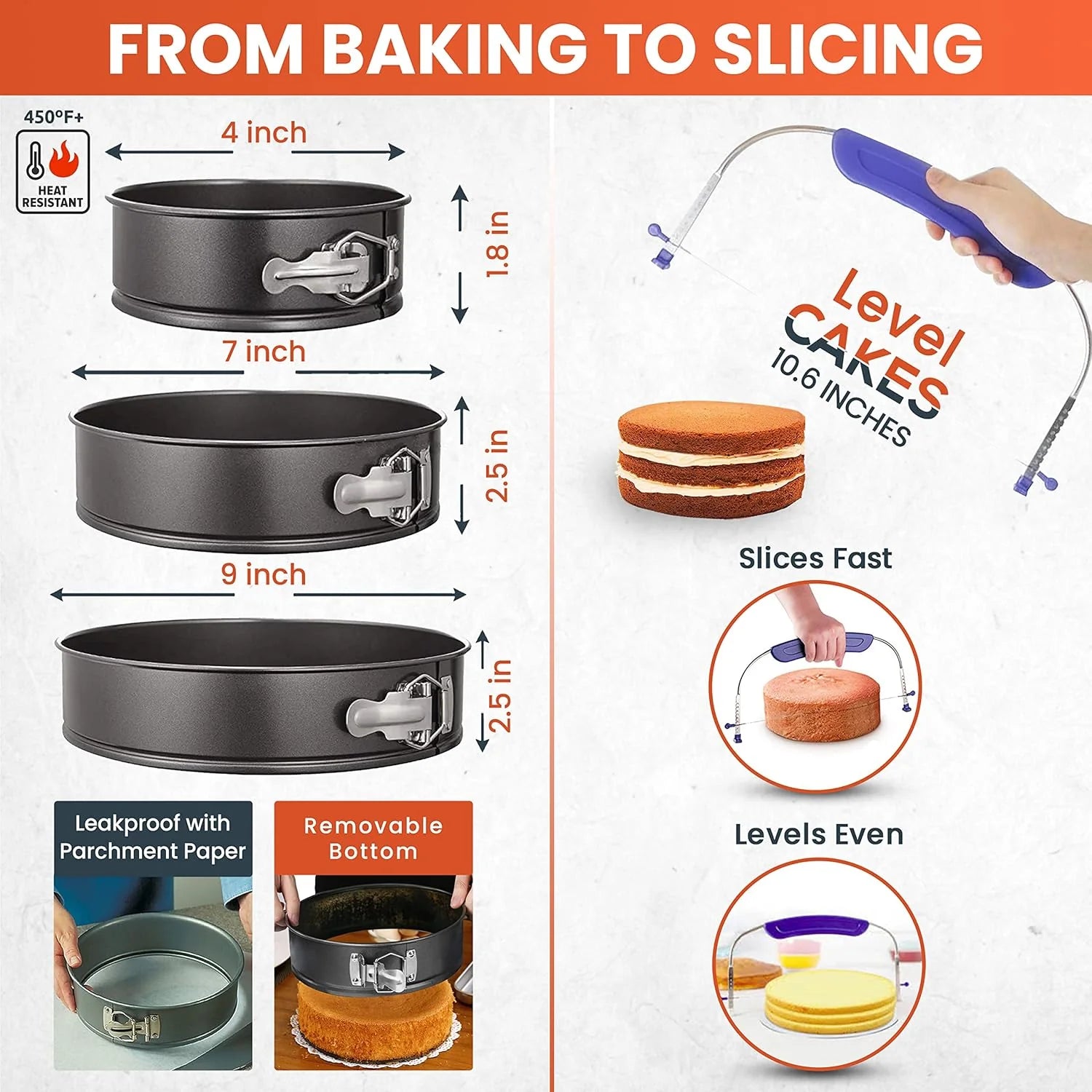700Pcs Cake Decorating Kit with Baking Supplies - Cake Turntable for Decorating with Baking Pans, Leveler, 24 Numbered Piping Tips, 2 Spatulas, Fondant Tools, Video Course, Pattern Chart & More