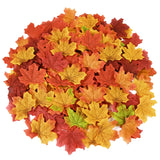 50/200Pcs Artificial Maple Leaves Autumn Silk Fall Leaf for Thanksgiving Halloween Christmas Home Decoration Wedding Party Craft