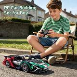 Remote Control Race Car Building Blocks, RC Construction Toy Set