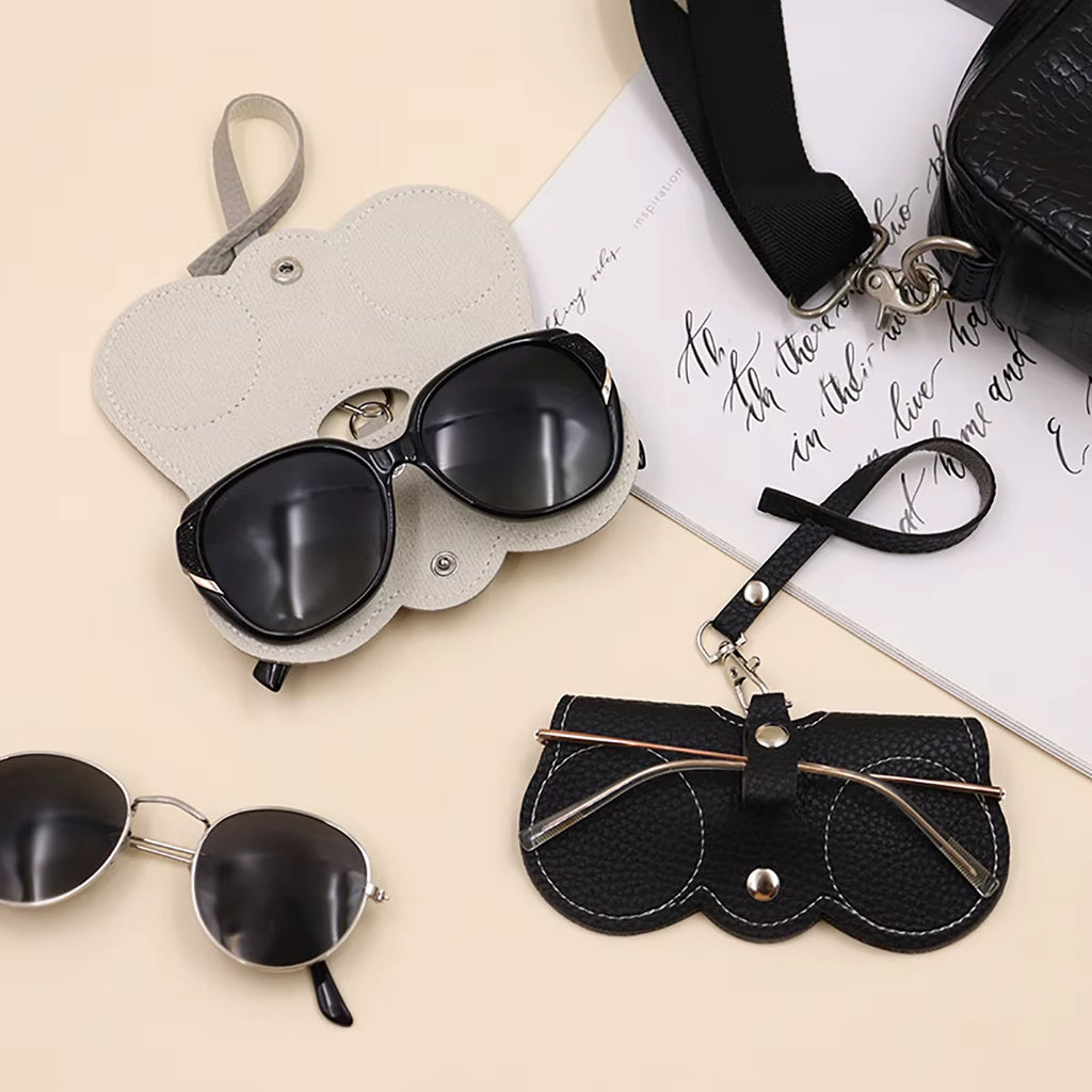 PU Leather Glasses Case – Portable Hanging Eyewear Holder