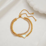 Style Design Hand Jewelry Stacked Chain Splicing Chain Love Bracelet Premium 18K Gold Bracelet
