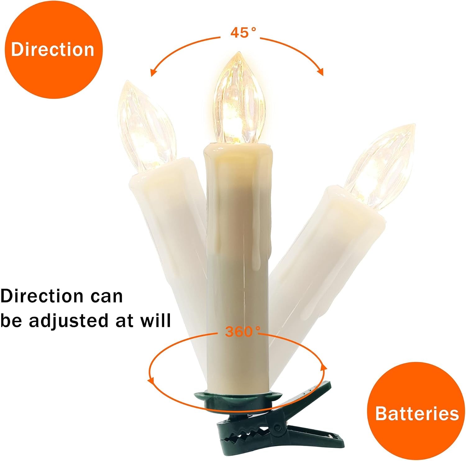 Flameless LED Taper Candles with Clips, 4” Battery Operated Window Candles with Remote Timer Mini LED Chandelier Candlesticks for Home Decor Wedding Church Party & Tree Lighting,6 Pack,Beige