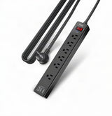 6Ft Surge Protector Power Strip with 6 Outlets & 3 USB Ports, Black