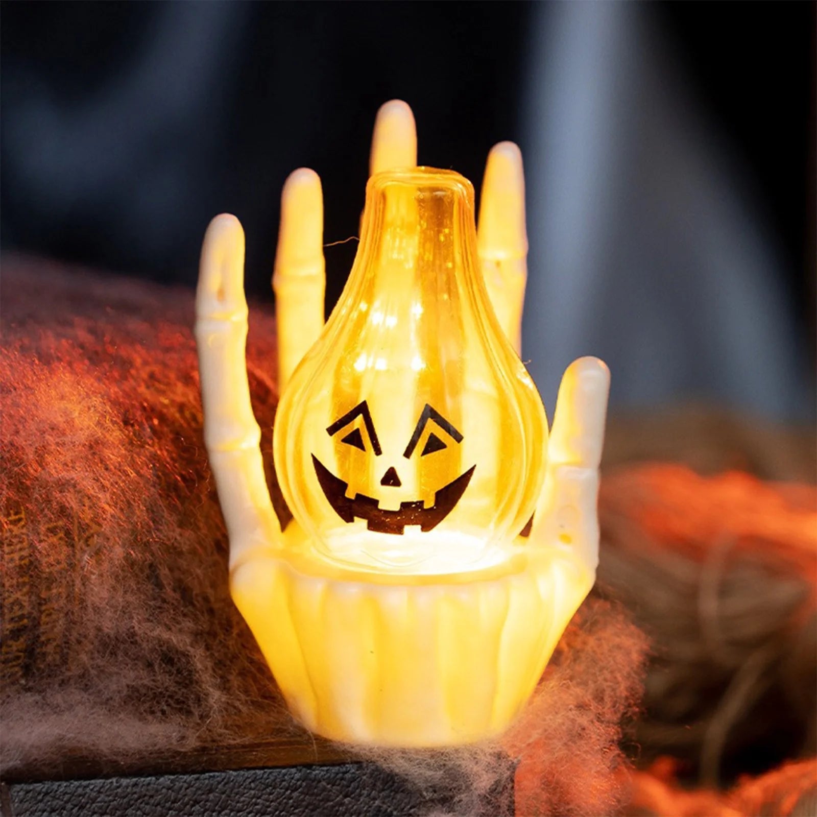 9.84Ft Halloween Pumpkin Lights String, Halloween 20 LED Candle Light Halloween Decoration Pum-Pkin Lantern Pumpkin Decorations