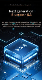 Wireless Earbuds, Bluetooth 5.3 Sports Headphones with Earhooks Stereo Deep Bass Noise Cancelling Earphones 48H Playtime LED Display IPX7 Waterproof Earbud with Mic Headset for Workout Running
