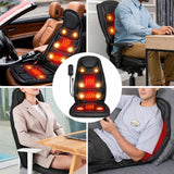 Massage Seat Cushion with Heated Back Neck Body Massager Chair for Home Office