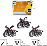 Toy Motorcycle, Pull Back Moto Bike Toy with Sound and Light