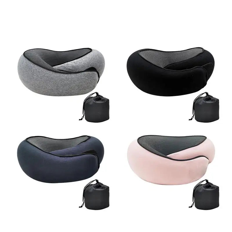 Memory Foam Neck Support Pillow with Head Cushion for Camping and Travel