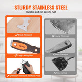 Drywall Knife Set, 6 PCS Drywall Tools Includes 3In Painter Scraper, Two Putty Knives, Two Taping Knives and 12In Mud Pan, Stainless Steel Spackle Tool, Drywall Finishing Tools for Home