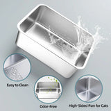 Cat Litter Box - Metal High-Sided Litter Pan for Cats, Rabbits, and Pets, Non-Stick, Odor-Free, Easy to Clean, Splash-Proof, Sturdy and Durable Indoor Cat Toilet Supplies