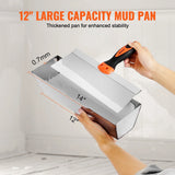 Drywall Knife Set, 6 PCS Drywall Tools Includes 3In Painter Scraper, Two Putty Knives, Two Taping Knives and 12In Mud Pan, Stainless Steel Spackle Tool, Drywall Finishing Tools for Home