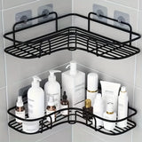 1Pc Wall Mounted Bathroom Shelf, Shower Caddy Rack, No Punching Triangle Storage Rack for Bathroom Kitchen, Bathroom Accessories