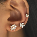 VAGZEB Bohemian NO Piercing Crystal Rhinestone Ear Cuff Wrap Stud Clip Earrings for Women Girl Trendy Earrings Jewelry Bijoux