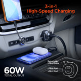 Hypergear Speedboost 60W Retractable Car Charger