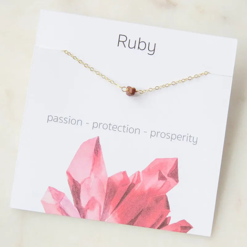 Stone Charm Necklace for Women — Raw Natural Gemstone Pendant