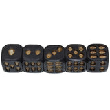 Resin 3D Skeleton Face Gaming Dice Gothic Style 5 Pieces Halloween Skull Dice Scary Novelty Dice Table Decoration for Club Pub
