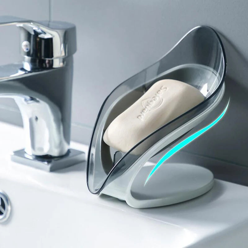 Leaf-Shaped Soap Holder for Bathroom Use