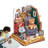Miniature Doll House Kit Wooden Dolls House Bear House Wooden Dolls House Miniature Doll House Kit for Birthday Valentine'S Day