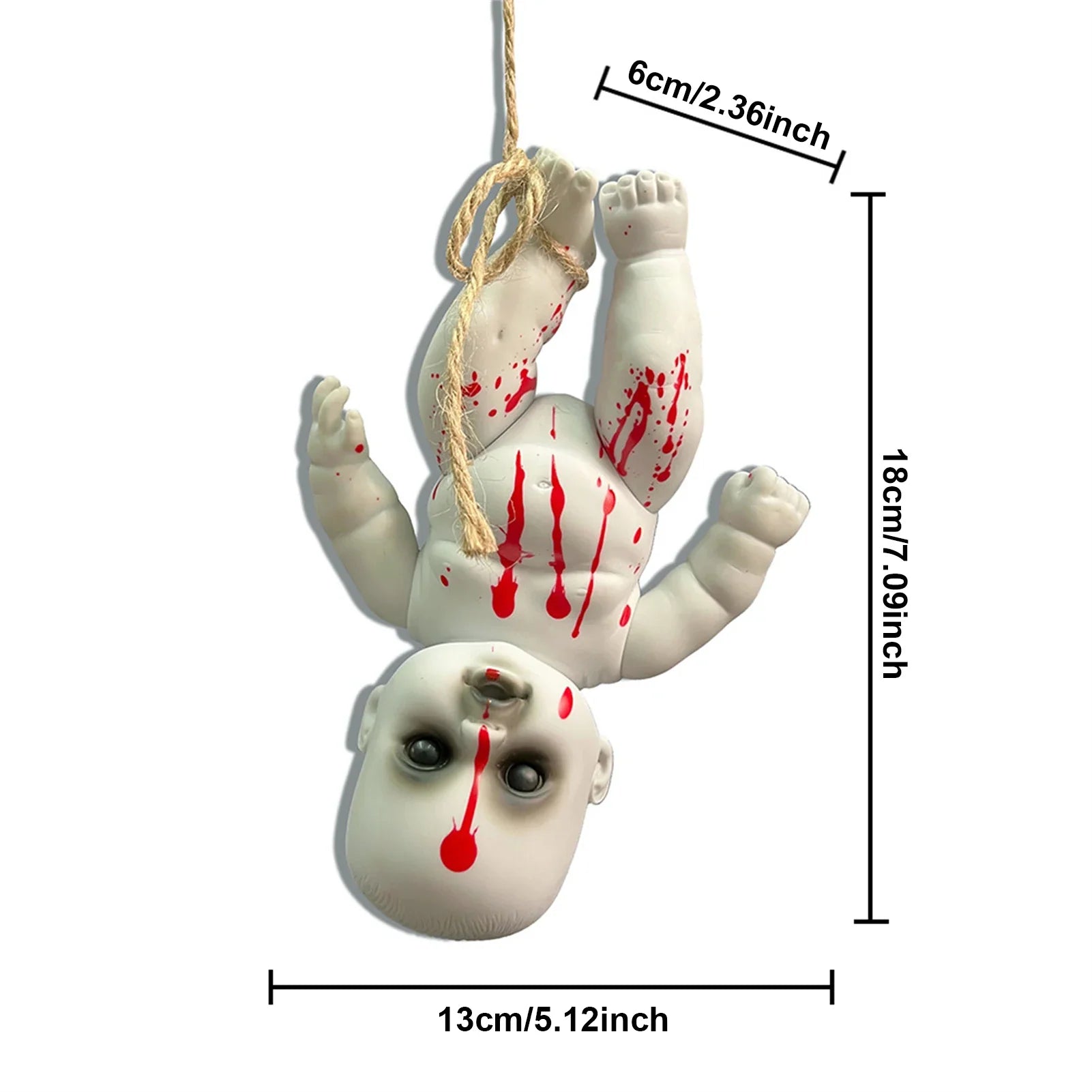 Halloween Scary Doll Christmas Decorations Horror Props for Bar Party Home Decor Spooky Witch Ghost
