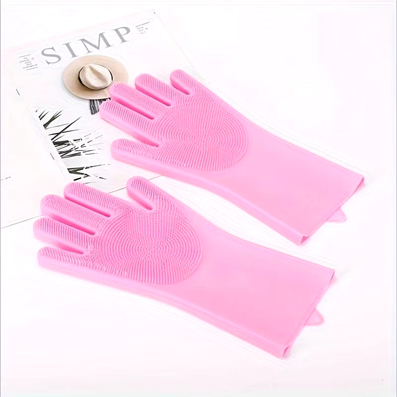 Silicone Pet Grooming Glove – Hair Removal & Bath Brush