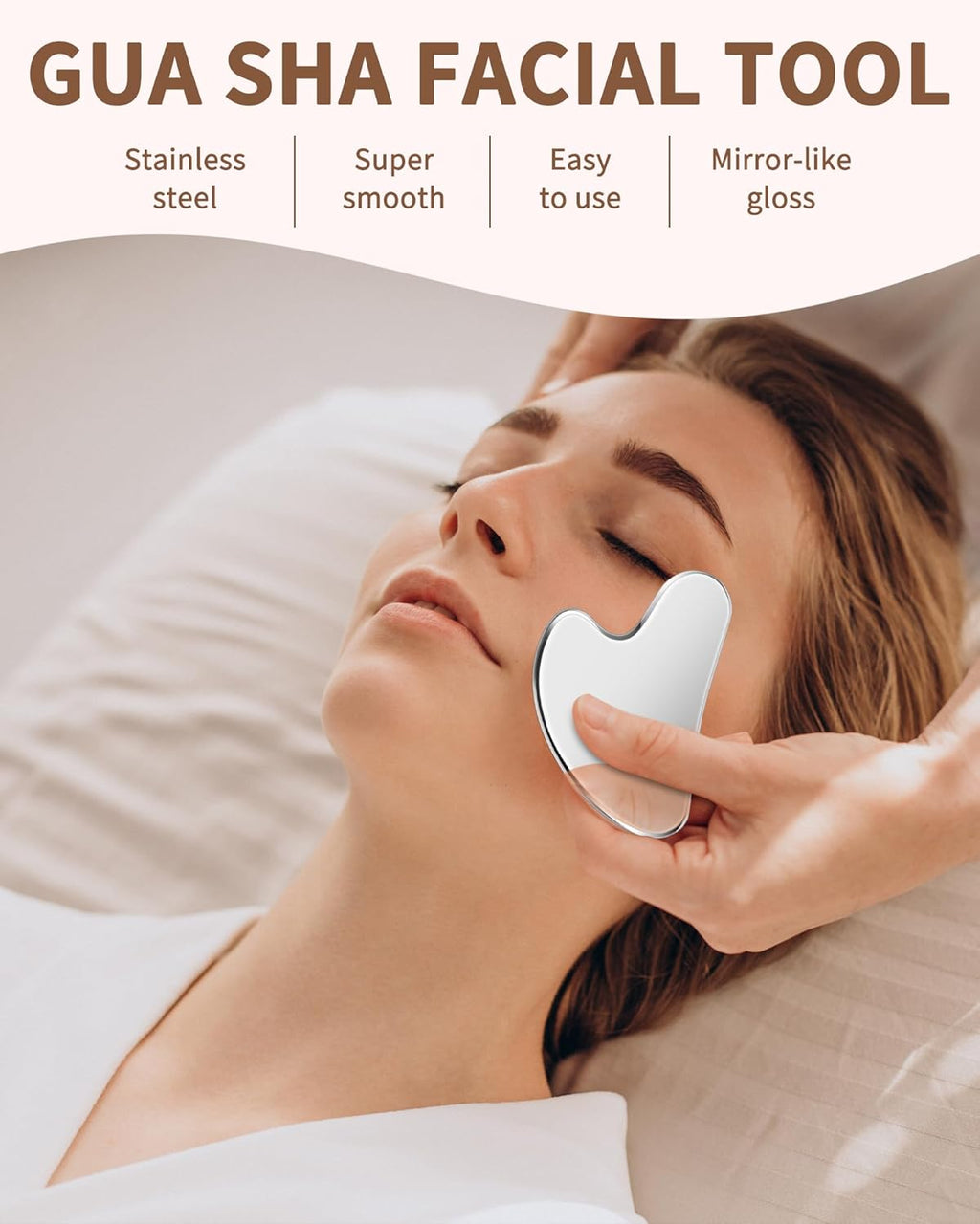 Stainless Steel Gua Sha Tool – Face & Body Massager