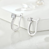 Moissanite Hoop Earrings for Women — 925 Sterling Silver, CZ, Hypoallergenic