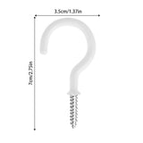 10Pcs 2 Inches Ceiling Hooks Wall Screw Hooks for Hanging Plant Hooks, Threaded Hooks for Home and Office Use
