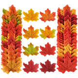 50/200Pcs Artificial Maple Leaves Autumn Silk Fall Leaf for Thanksgiving Halloween Christmas Home Decoration Wedding Party Craft