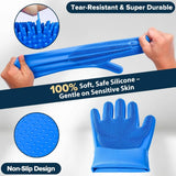 6PCS Grooming Bath Supplies for Dogs, Cats Dog Washing Gloves Dog Bath Brush Dog Shower Brush Pet Grooming Gloves Dog Grooming Kit Pet