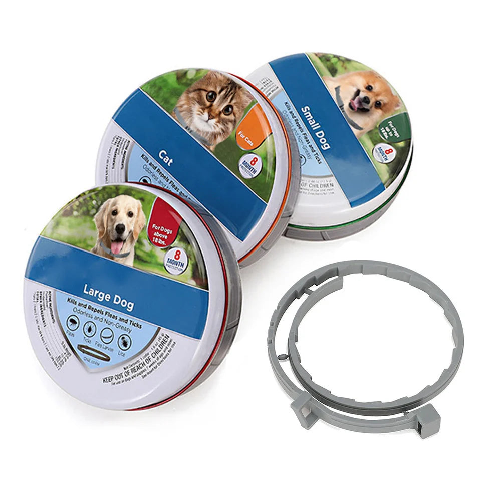 Flea Collar for Pets, Dogs and Cats, to Deworm and Prevent Fleas