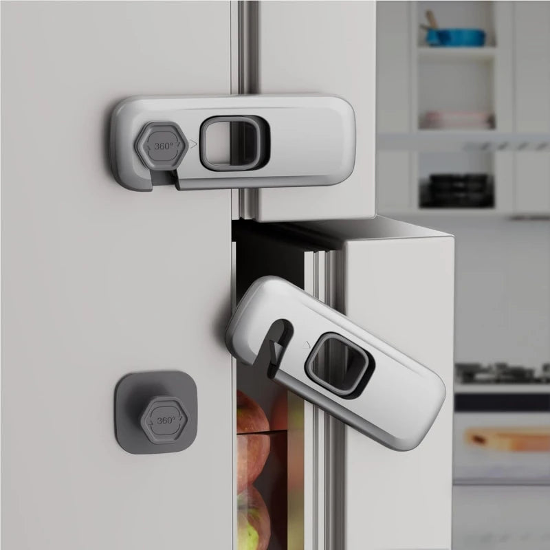 Child Proof Refrigerator Lock – Baby Safety Cabinet & Freezer Door Lock with Strong Adhesive