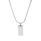 Titanium Steel Small Silver Brick Snake Pendant Gold Brick Snake Bone Chain Unisex Style Exquisite Snake Chain Collarbone Necklace Unique Geometric