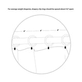 1" White Curtain Clip Rings (7 Pack)