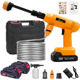 Electric Cordless High Pressure Car Wash Gun Washer Supplies Spray Cleaner Car Wash Cleaning for Car, Truck, Boat & More