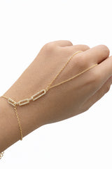 VIP Crystal Branded Hand Chain Bracelet
