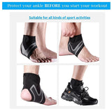 Ankle Brace Support Compression Sleeve Plantar Fasciitis Pain Relief Foot Wrap
