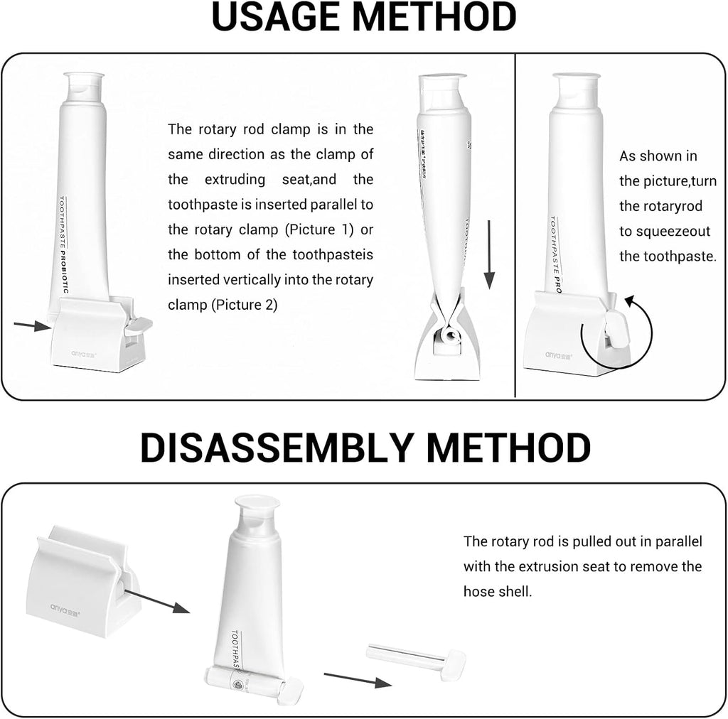 Toothpaste Tube Squeezer – Rolling Toothpaste Holder