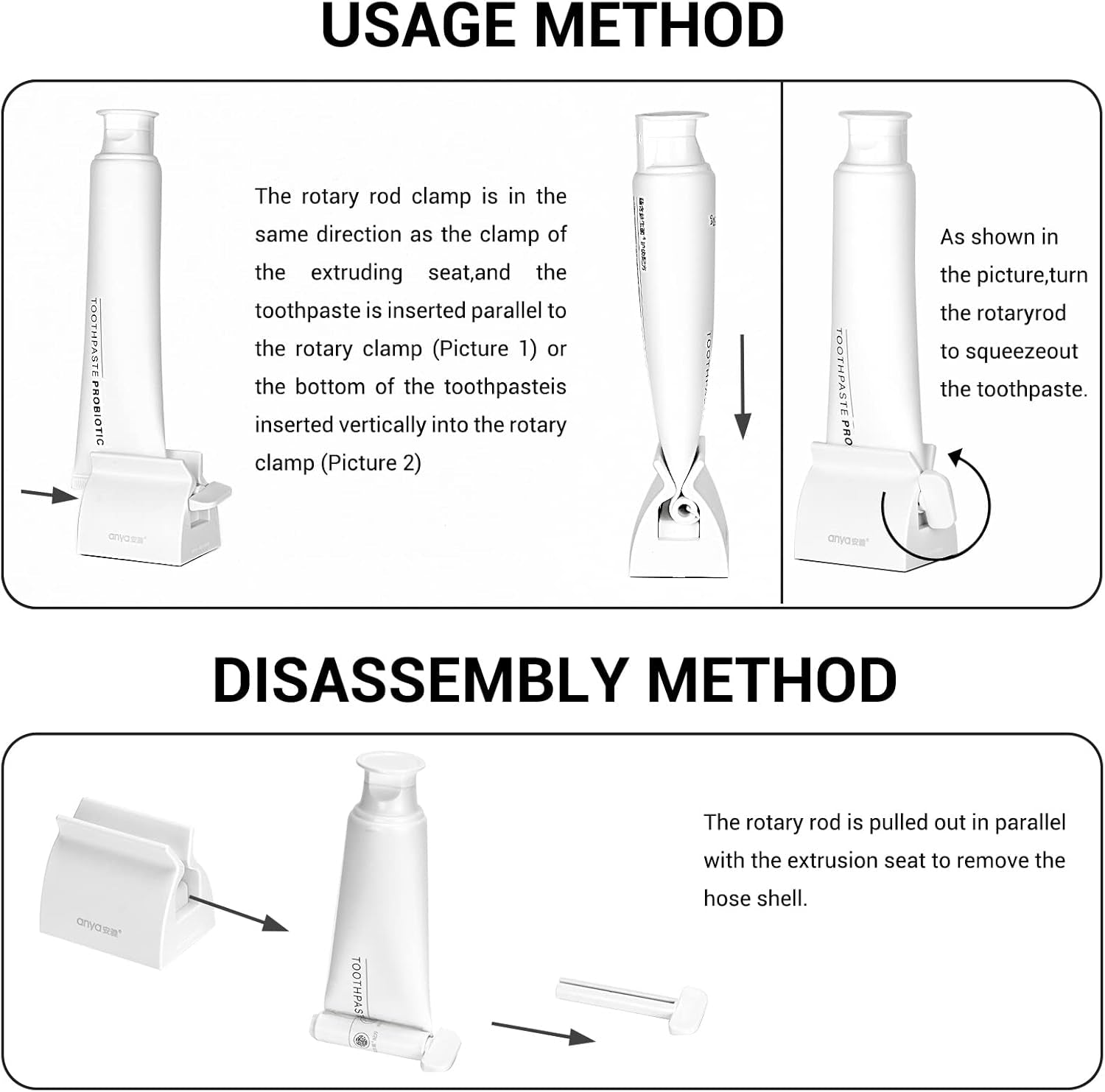 Toothpaste Tube Squeezer – Rolling Toothpaste Holder
