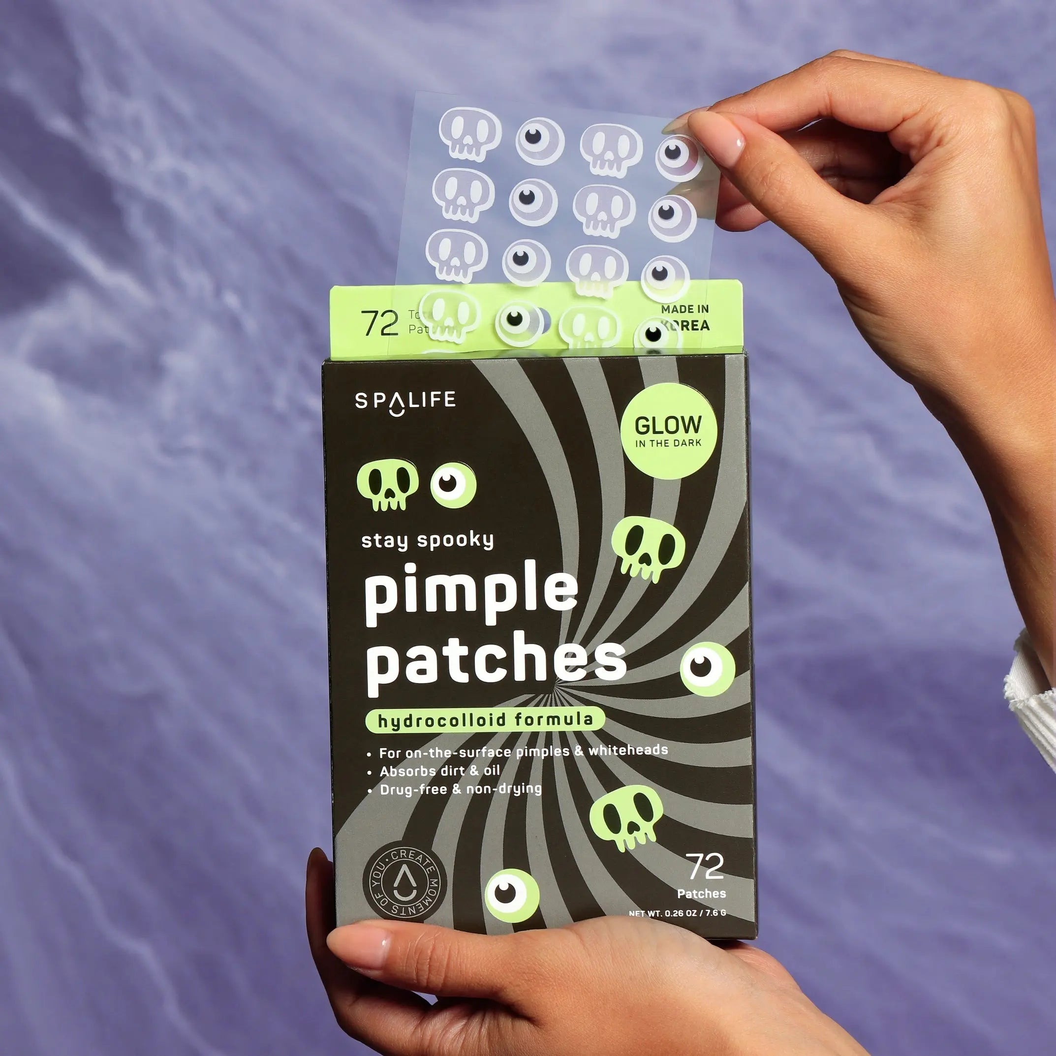 Glow in the Dark Skull Shaped Pimple Patches
