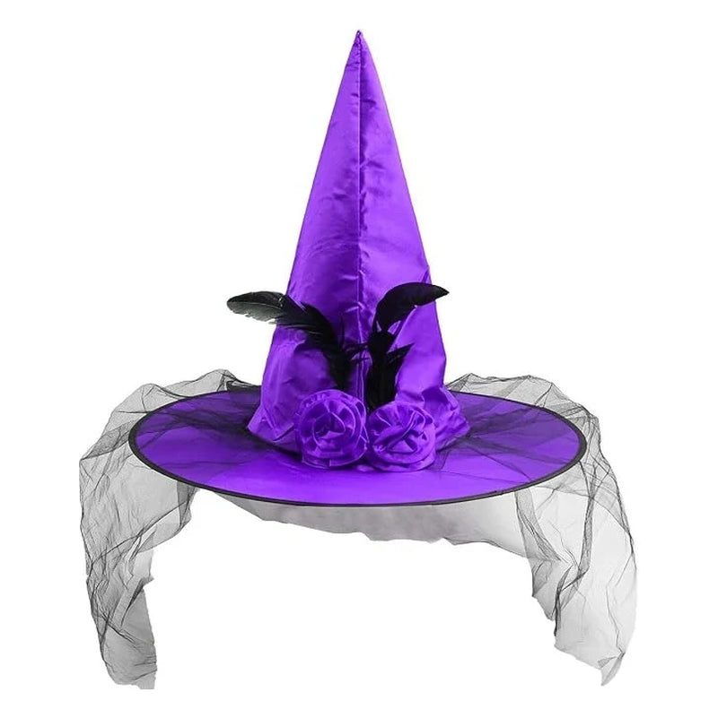 Halloween Witch Hat for Adults — Spooky Party Costume Accessory for Women, Halloween, Cosplay & Themed Events