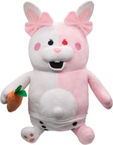 25Cm / 9.84In Black White Bear Plush Anime Stuffed Plush Toy
