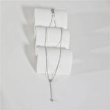 CZ Y Necklace for Women — 925 Sterling Silver, Rhodium Plated, Cubic Zirconia Drop
