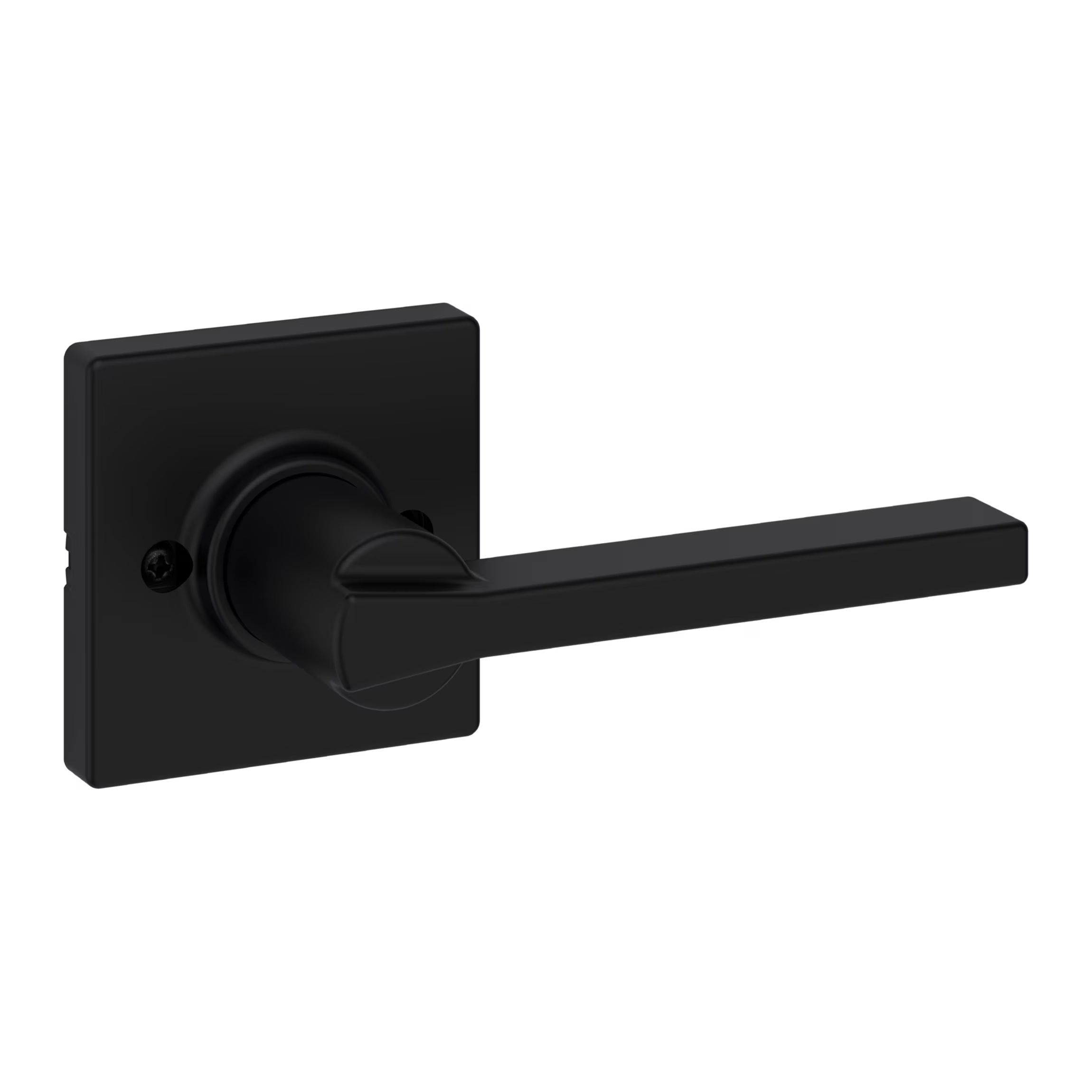 Casey Square Half-Dummy Lever Doorknob Satin Nickel