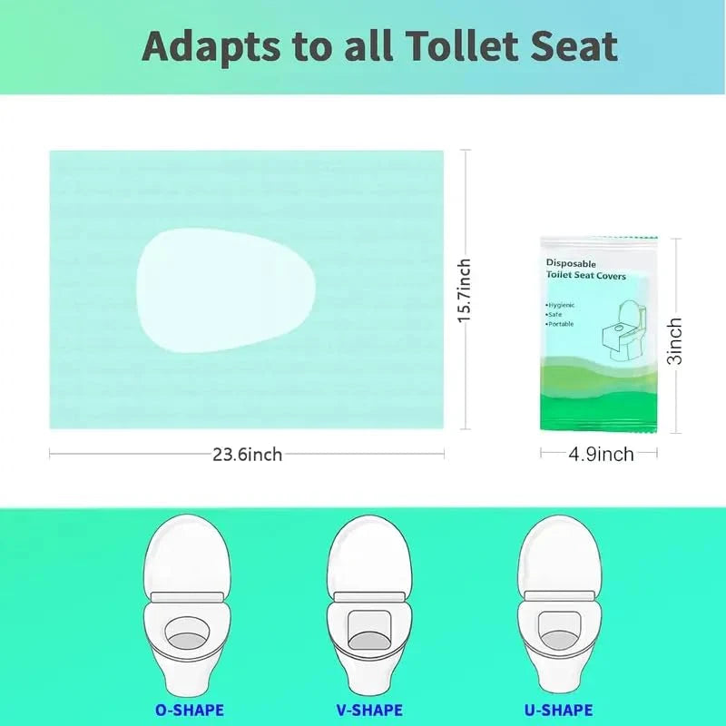Disposable Toilet Seat Covers, Travel Size, 20 Pack, Gentle Toilet Seat Protectors for Home, Bathroom, Hotel, Salon, Adults and Kids