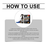SIHI Headlight Restoration Kit, 2-Step Cleaner & Protector for Car Headlights