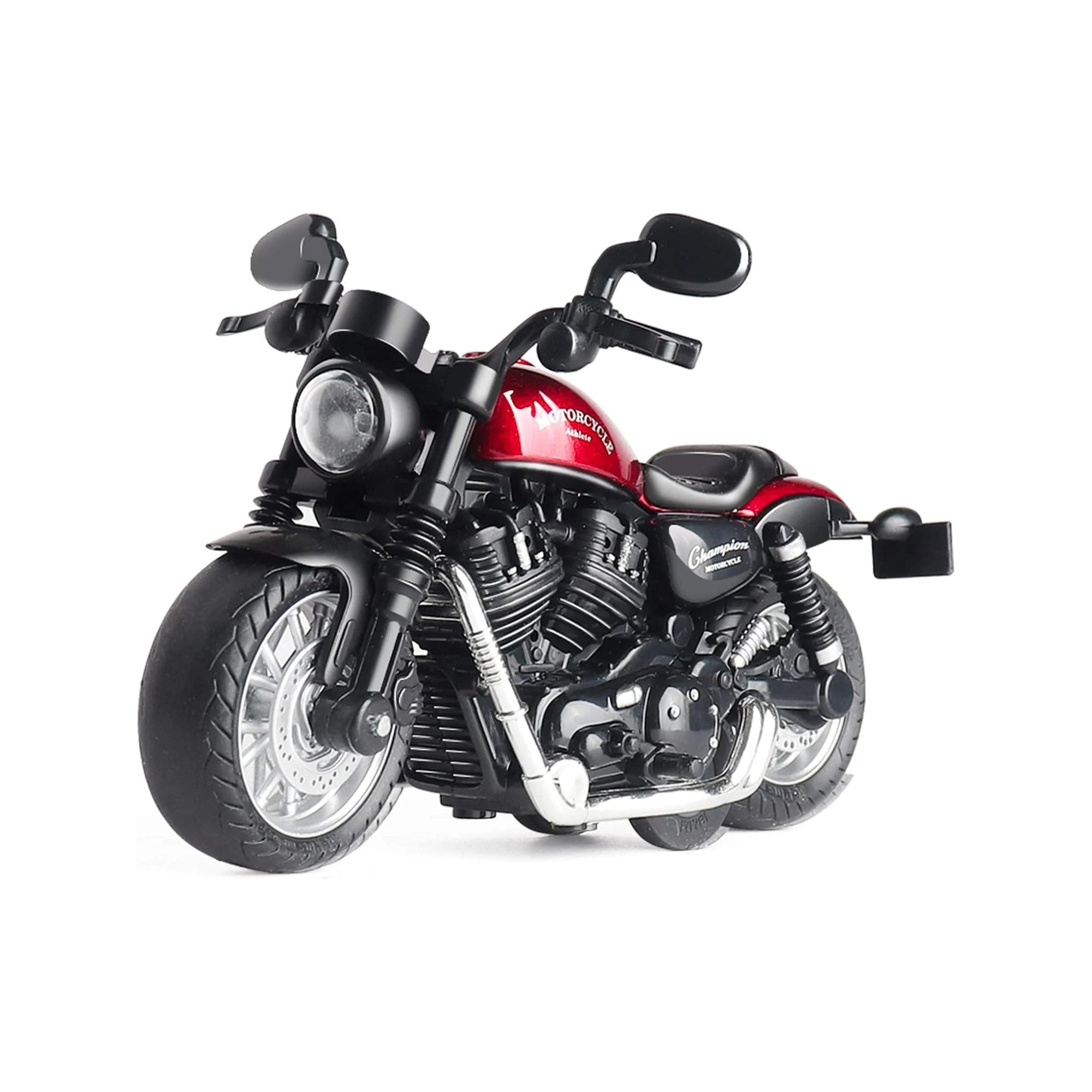 Toy Motorcycle, Pull Back Moto Bike Toy with Sound and Light