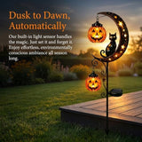 Solar Pumpkin Moon Garden Stake Light